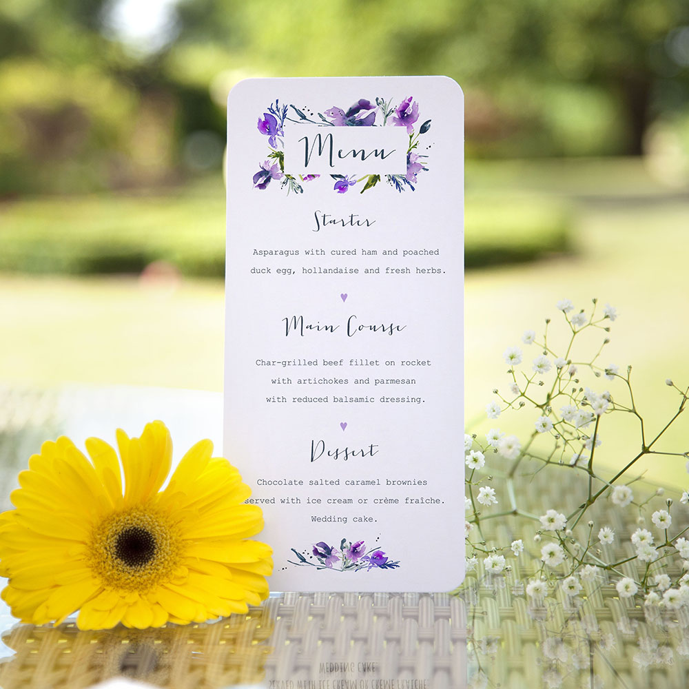 'Midnight Iris' Slim Menu