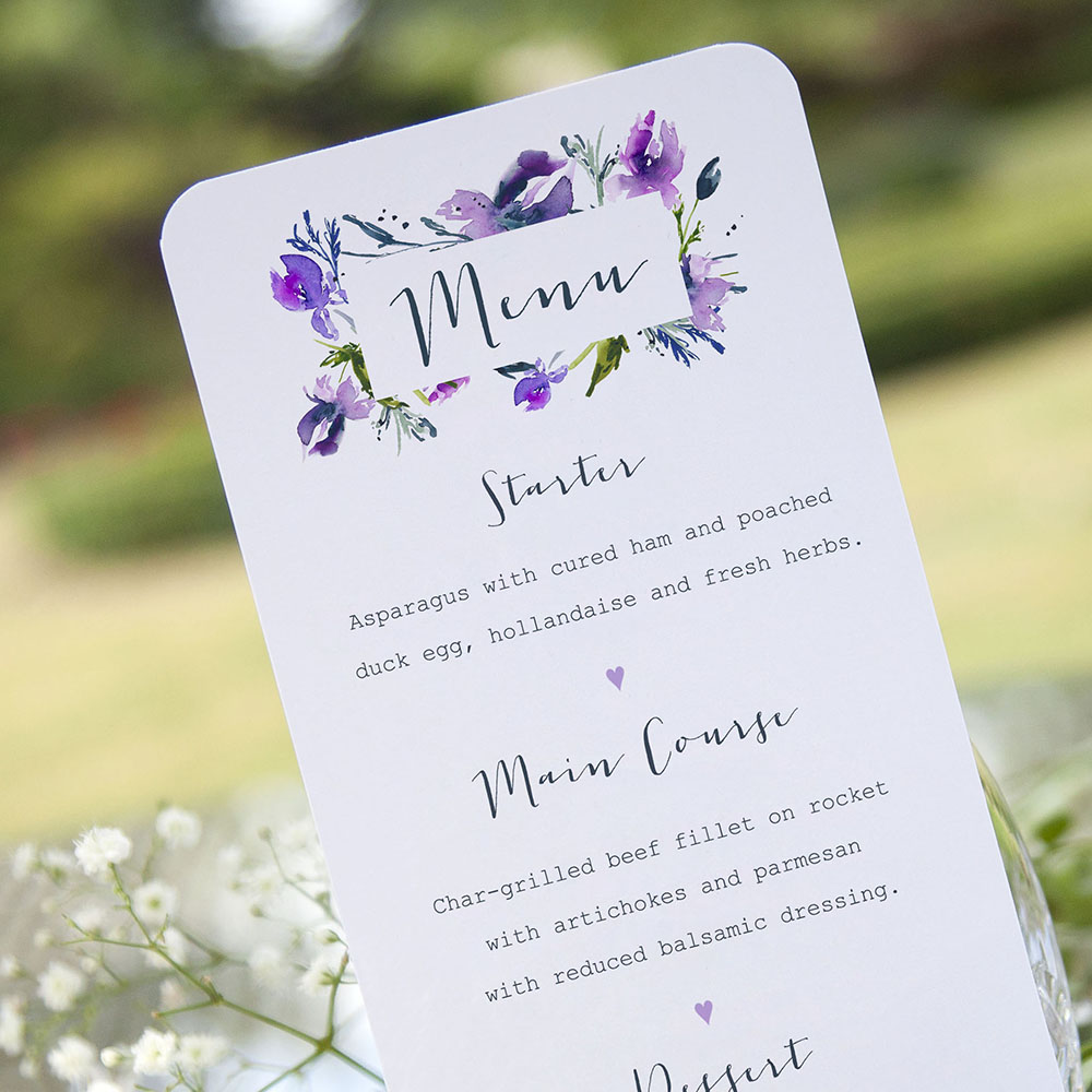 'Midnight Iris' Slim Menu