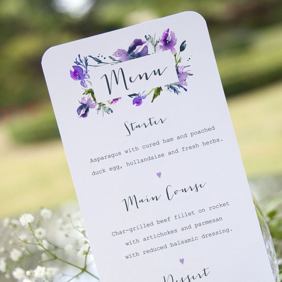 'Midnight Iris' Slim Menu