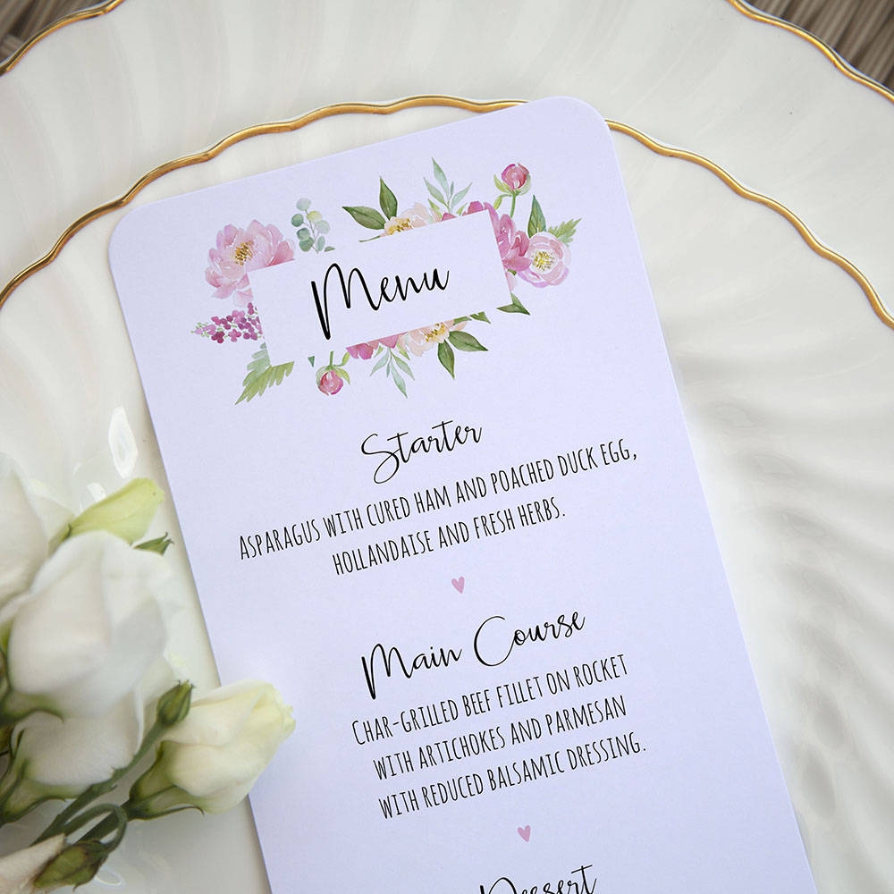 'Peony' Slim Menu