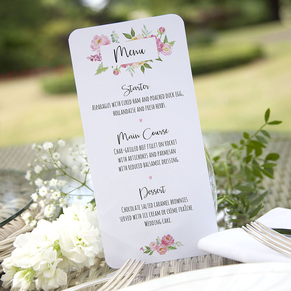'Peony' Slim Menu