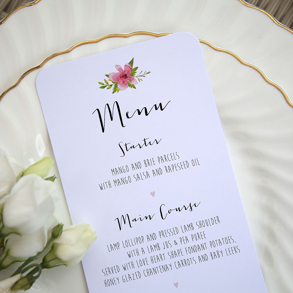 'Pretty in Pink' Slim Menu