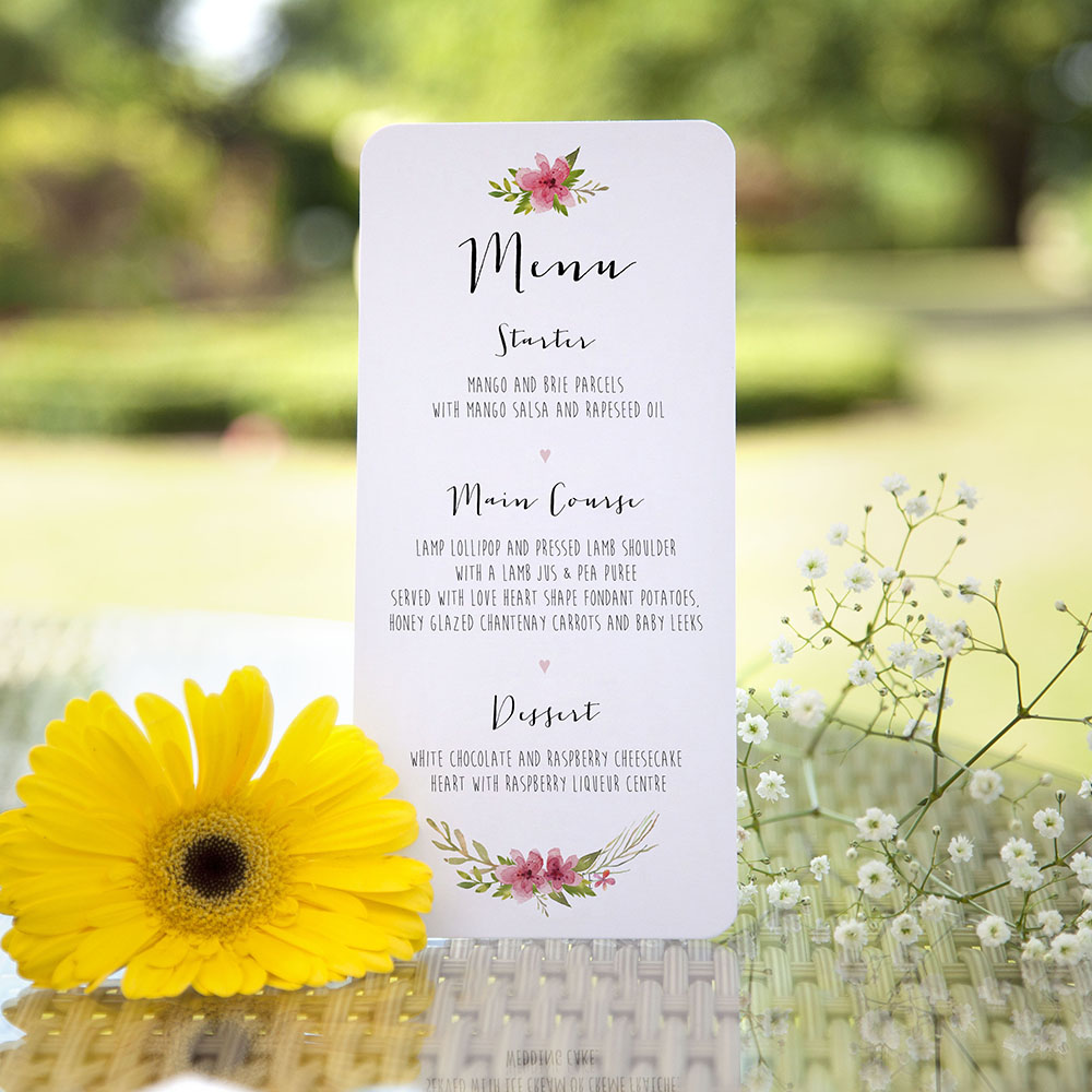 'Pretty in Pink' Slim Menu