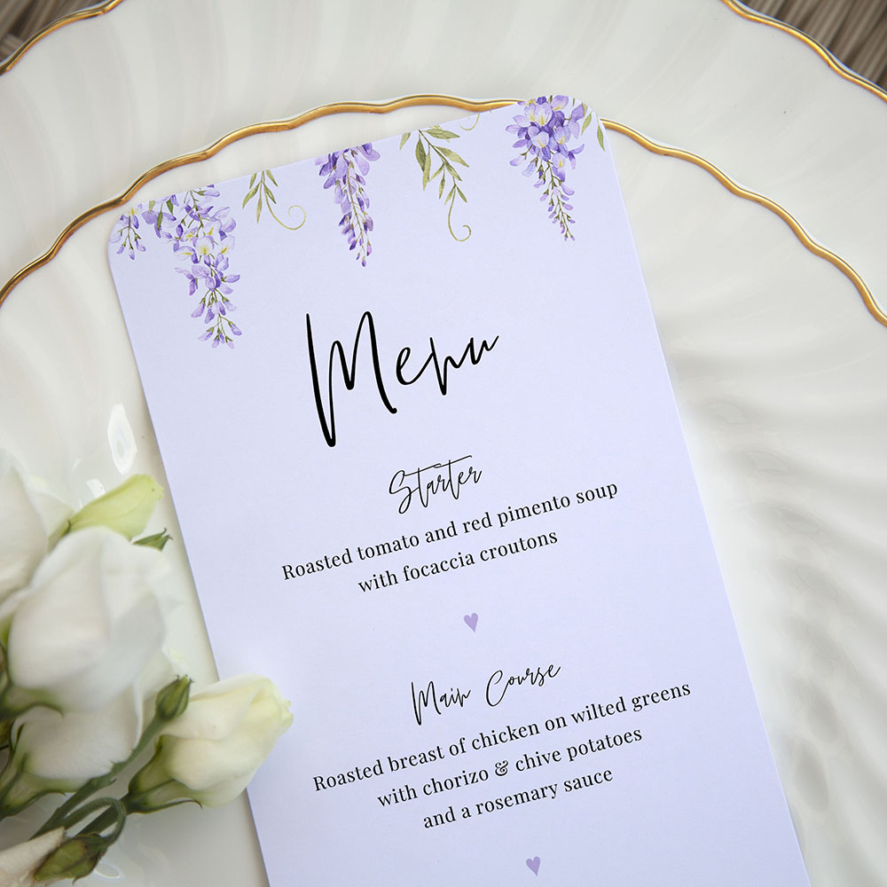 'Wisteria' Slim Menu