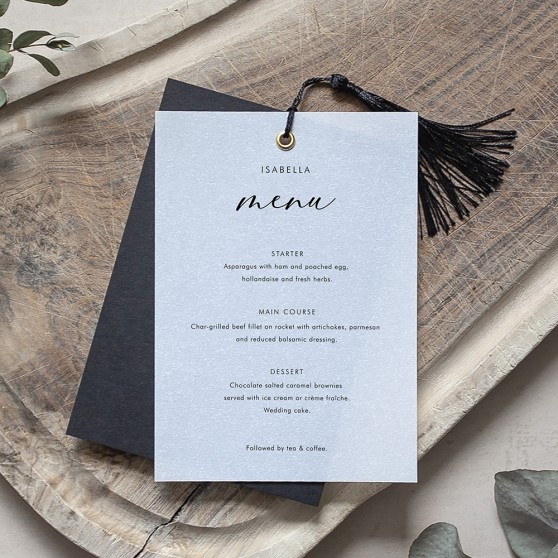 'Calligraphy 1' Layered Vellum Menu