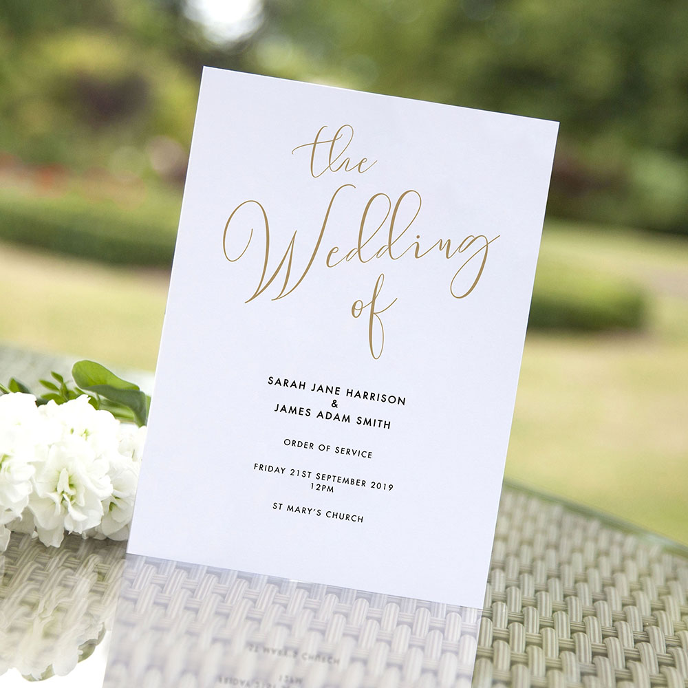 'Melanie' Folded Order of Service