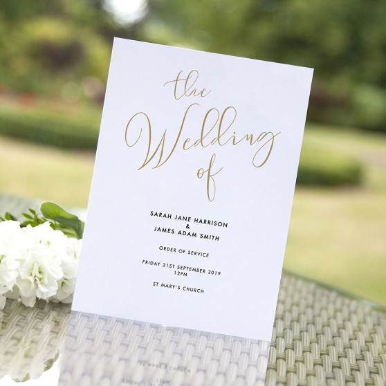 'Melanie' Folded Order of Service