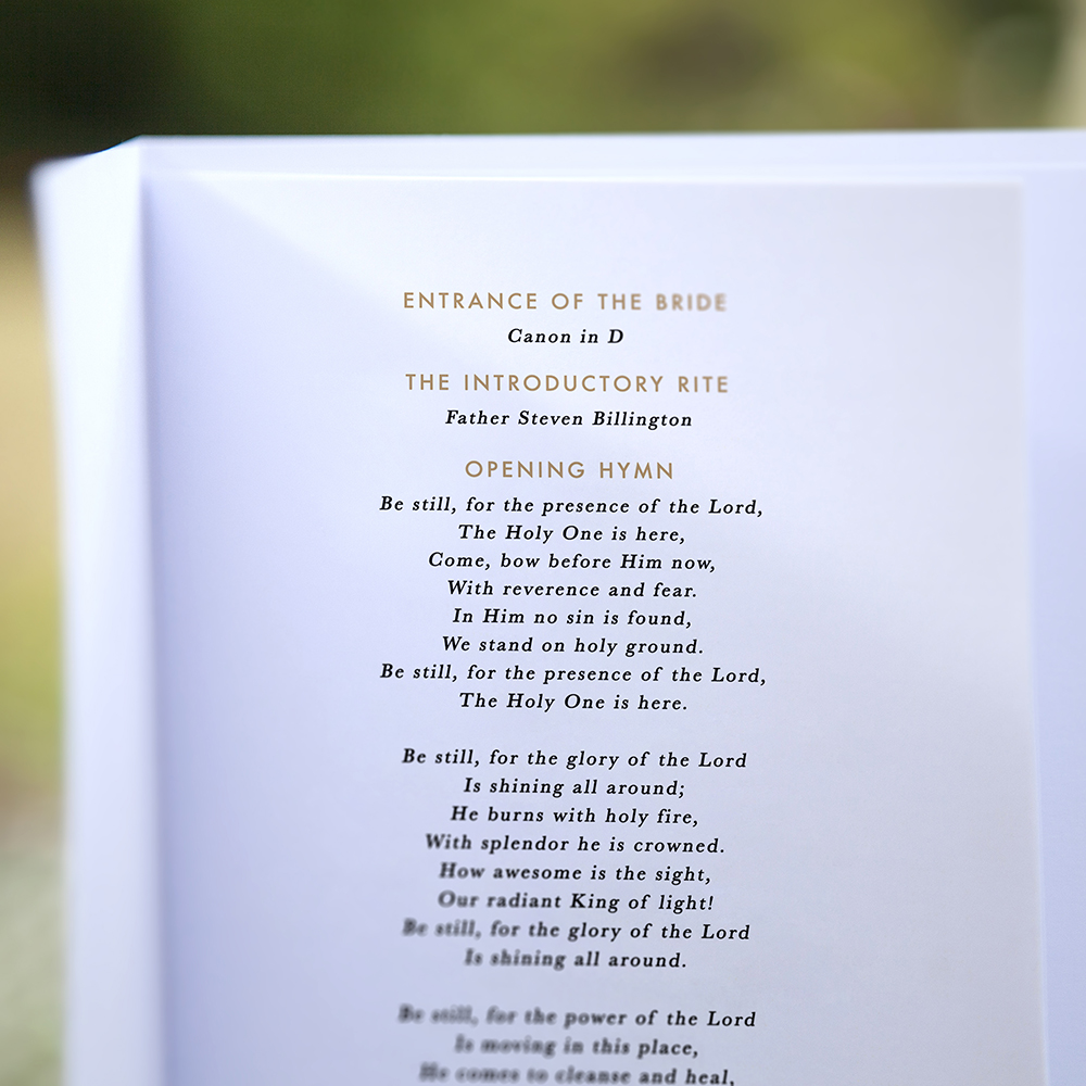 'Melanie' Folded Order of Service