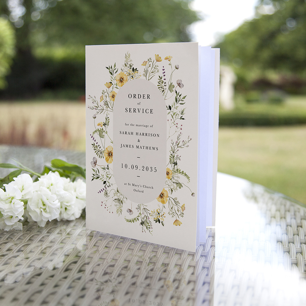 'Spring Collection SC10' Folded Order of Service