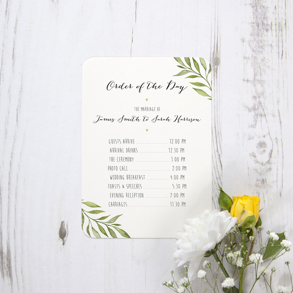 'Green Leaf' Flat Order of the Day