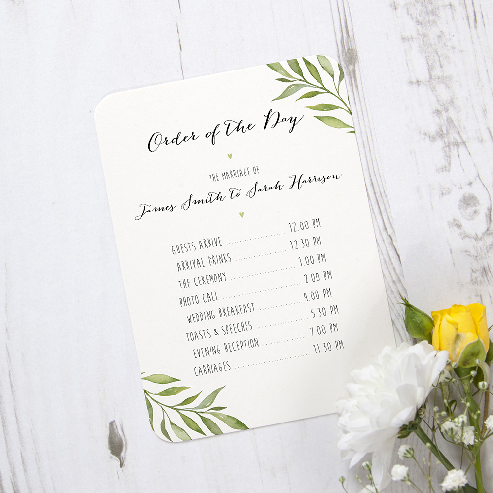 'Green Leaf' Flat Order of the Day