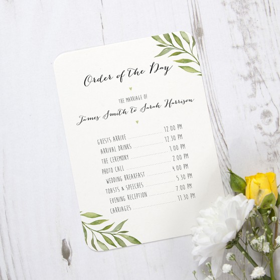 'Green Leaf' Flat Order of the Day