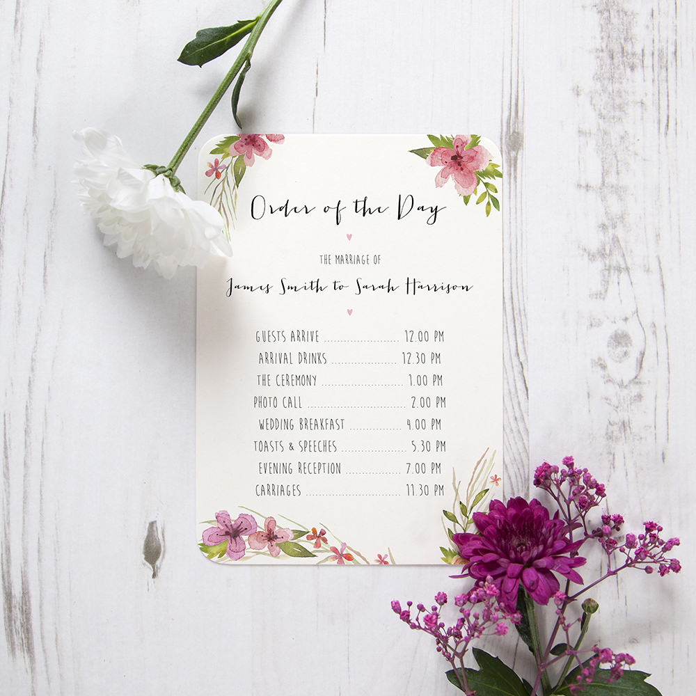 'Pretty in Pink' Flat Order of the Day