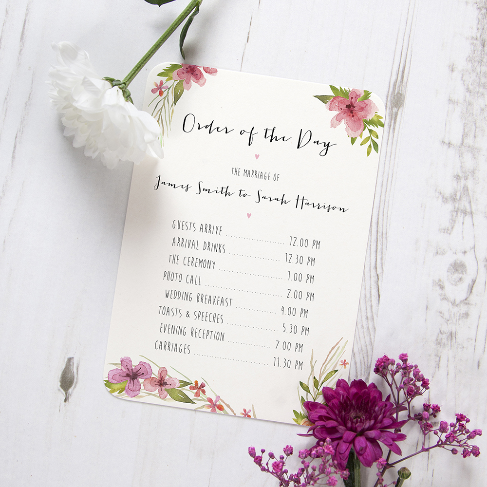 'Pretty in Pink' Flat Order of the Day