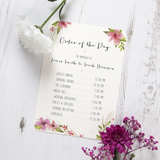 'Pretty in Pink' Flat Order of the Day