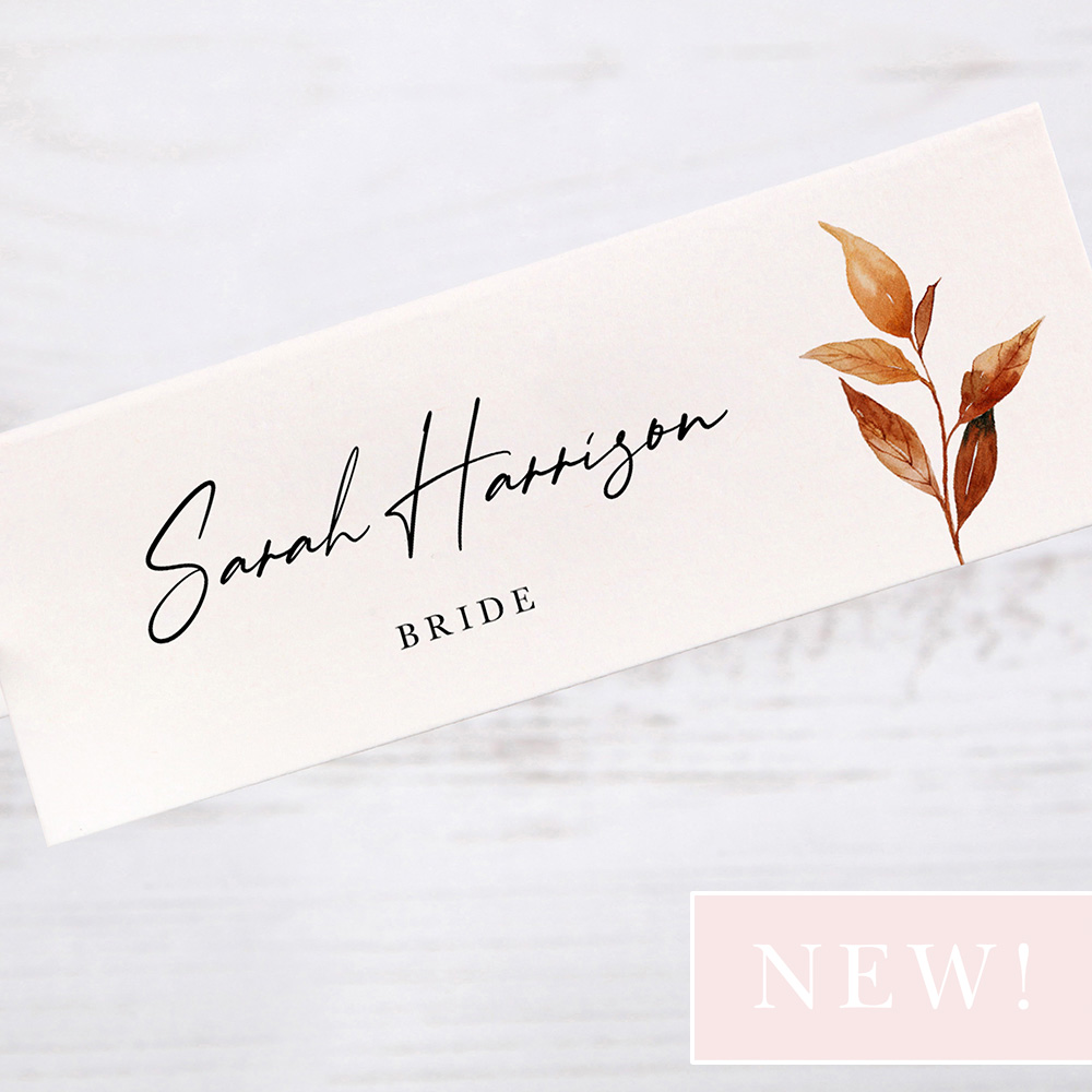 'Autumn Garden' Place Card Sample