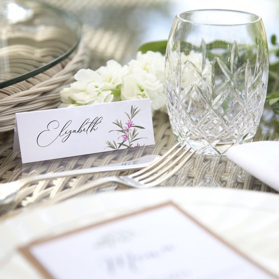'Pink Botanical' Place Card Sample