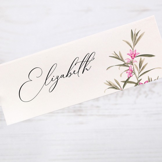 'Pink Botanical' Place Card Sample