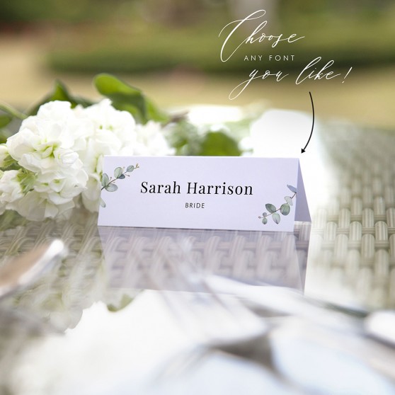 'Campagna Eucalyptus CP03' Place Card Sample