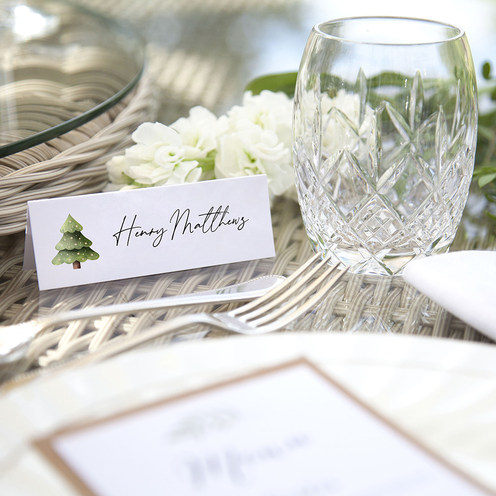 'Christmas Tree' Place Card Sample