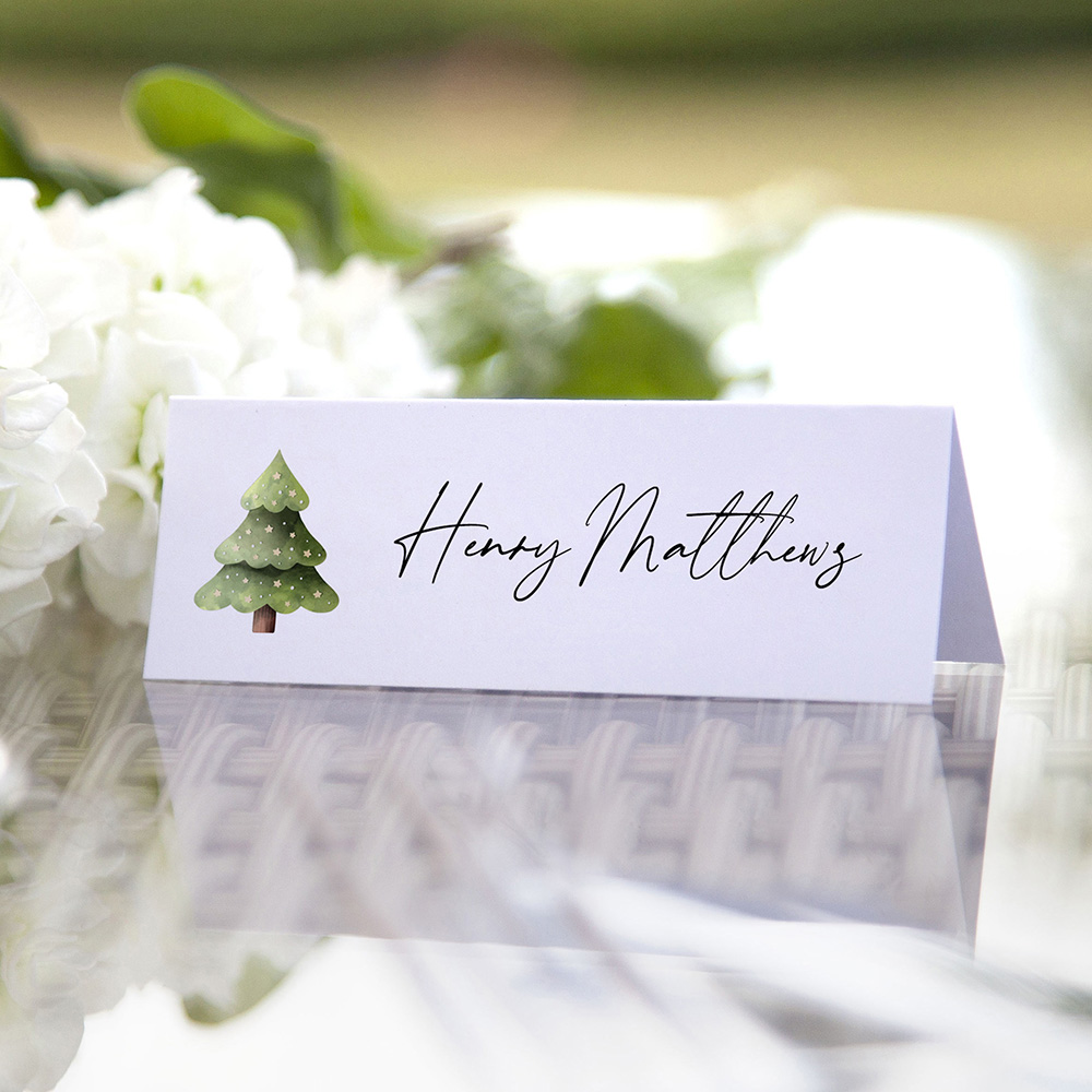 'Christmas Tree' Place Card Sample