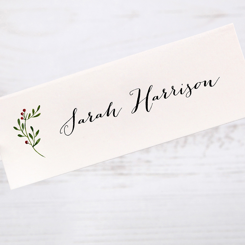 'Christmas' Place Card Sample