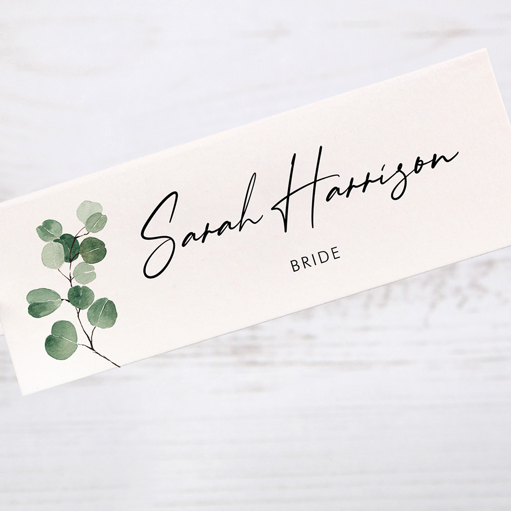'Classic Eucalyptus CE20' Place Card Sample