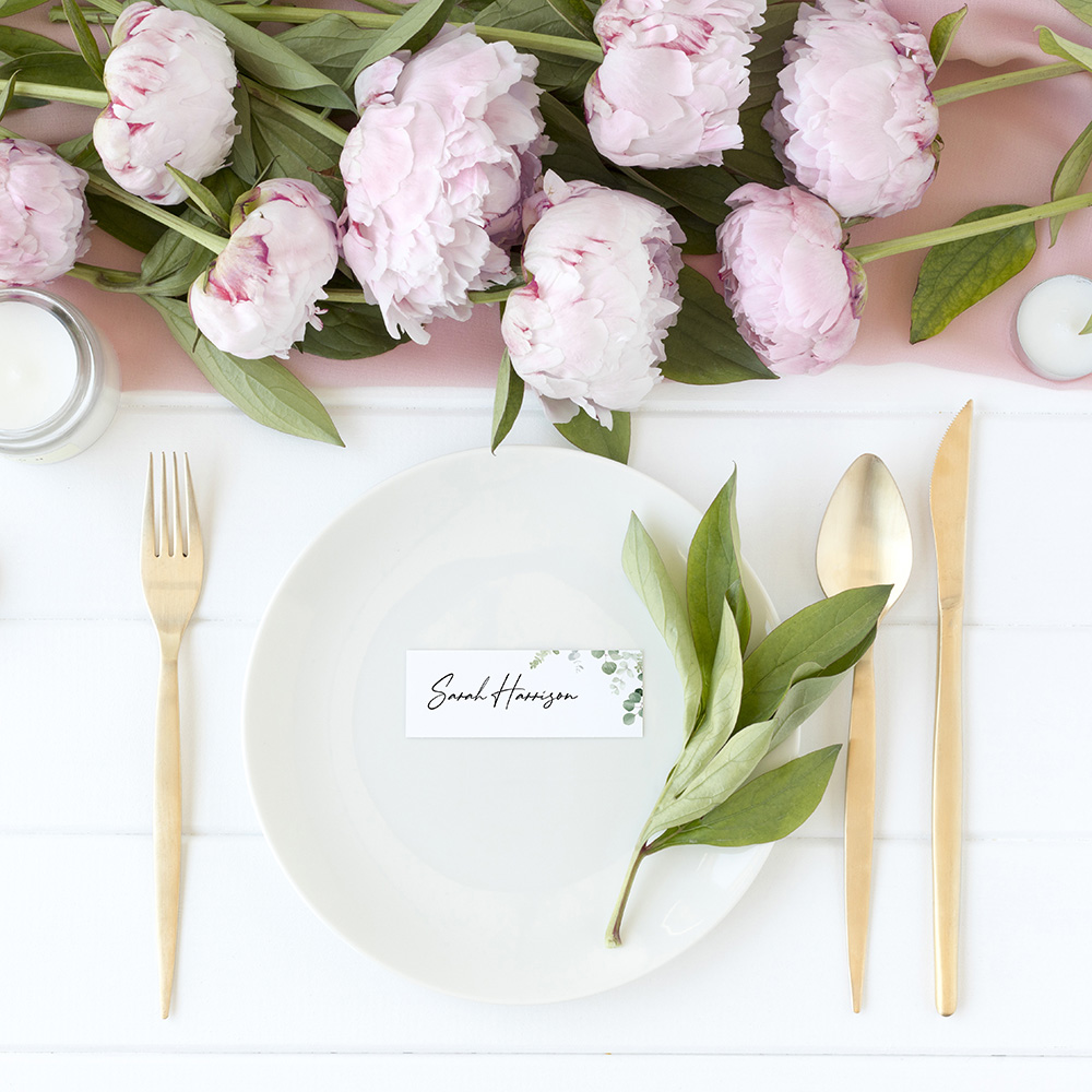 'Classic Eucalyptus' Place Card Sample