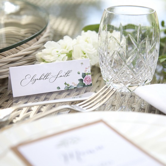 'Eucalyptus Blush' Place Card Sample