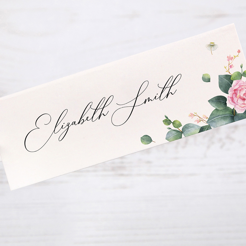 'Eucalyptus Blush' Place Cards