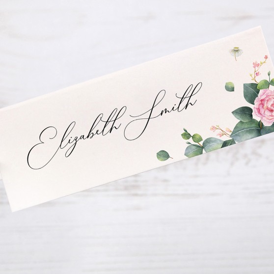 'Eucalyptus Blush' Place Card Sample