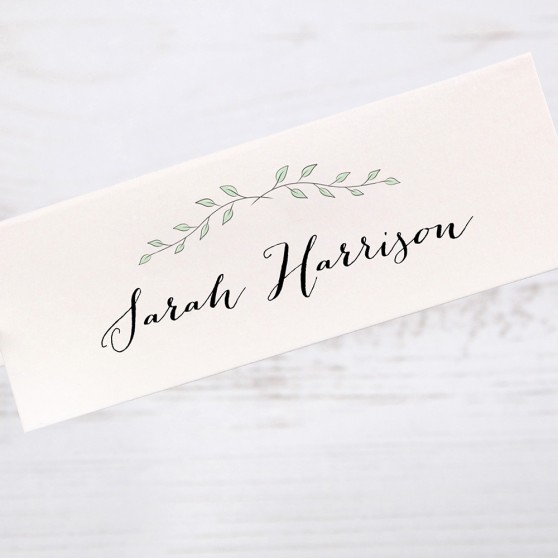 'Green Plant' Place Card Sample