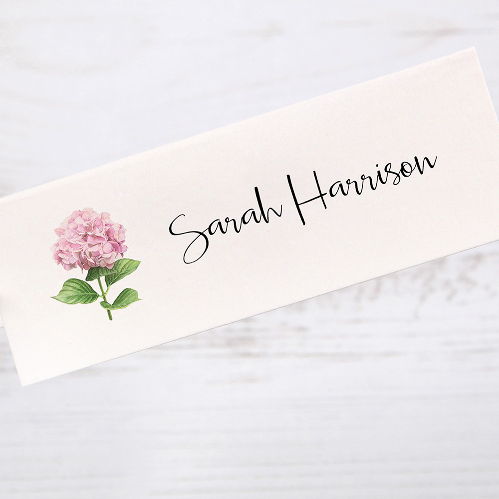 'Hydrangea' Place Card Sample