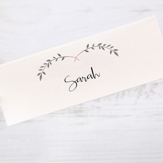 'Pink Ivy Design' Place Card Sample