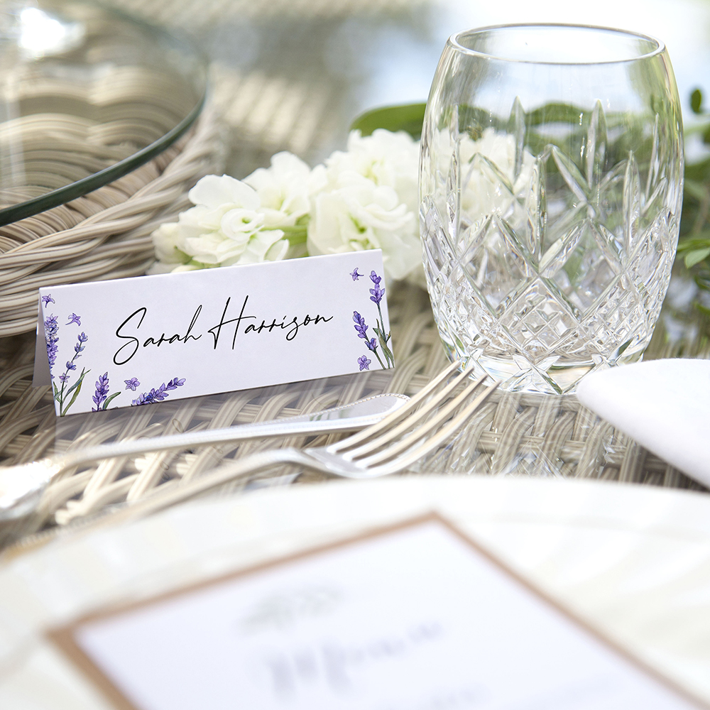 'Lavender' Place Card Sample