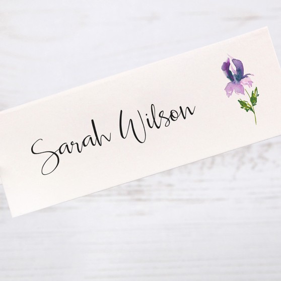 'Midnight Iris' Place Card Sample