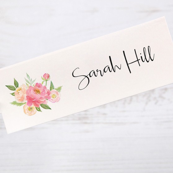 'Peony' Place Card Sample