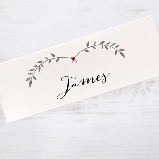 'Red Ivy Design' Place Card Sample