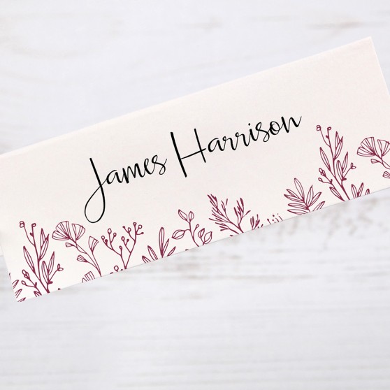 'Ruby Sophia' Place Card Sample