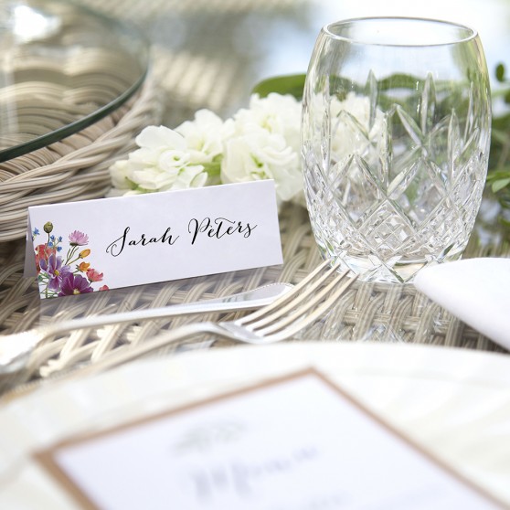 'Wild Floral' Place Card Sample