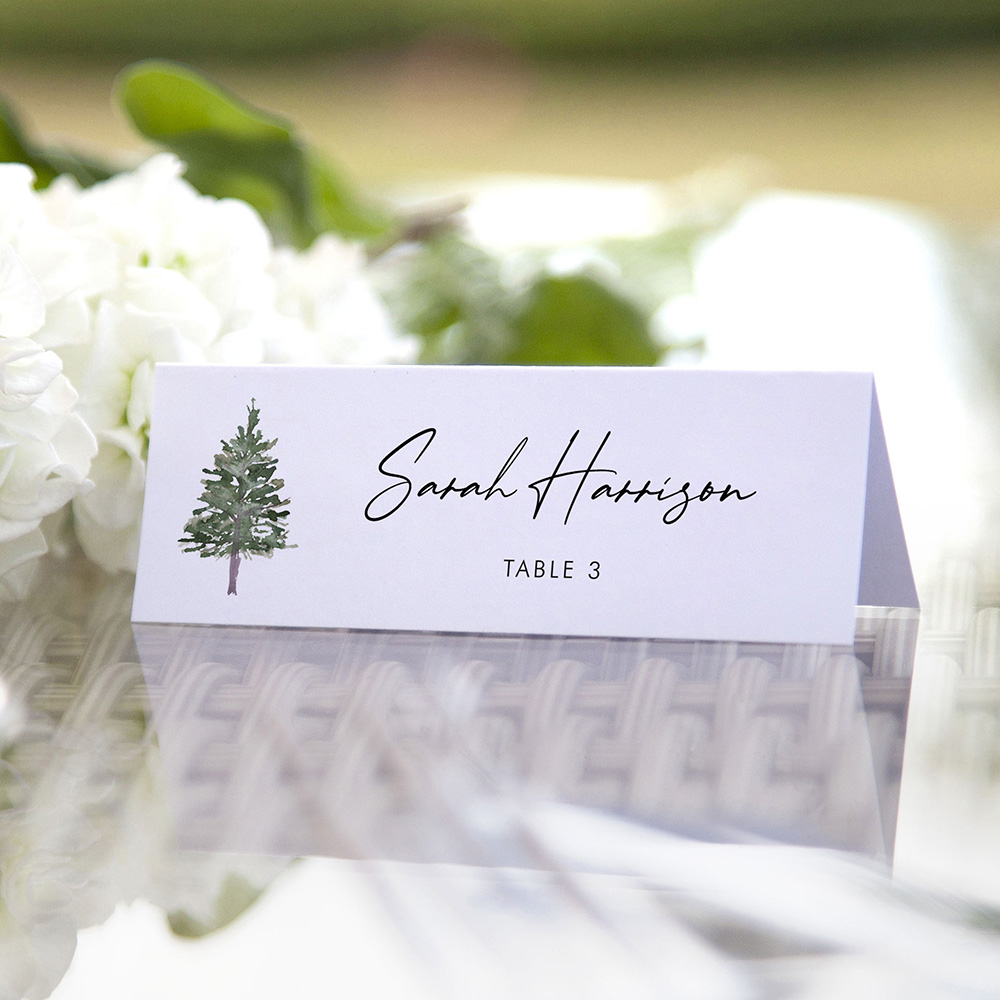 'Winter Trees WT01' Place Card Sample