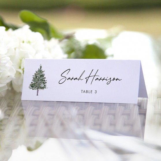'Winter Trees WT01' Place Card Sample