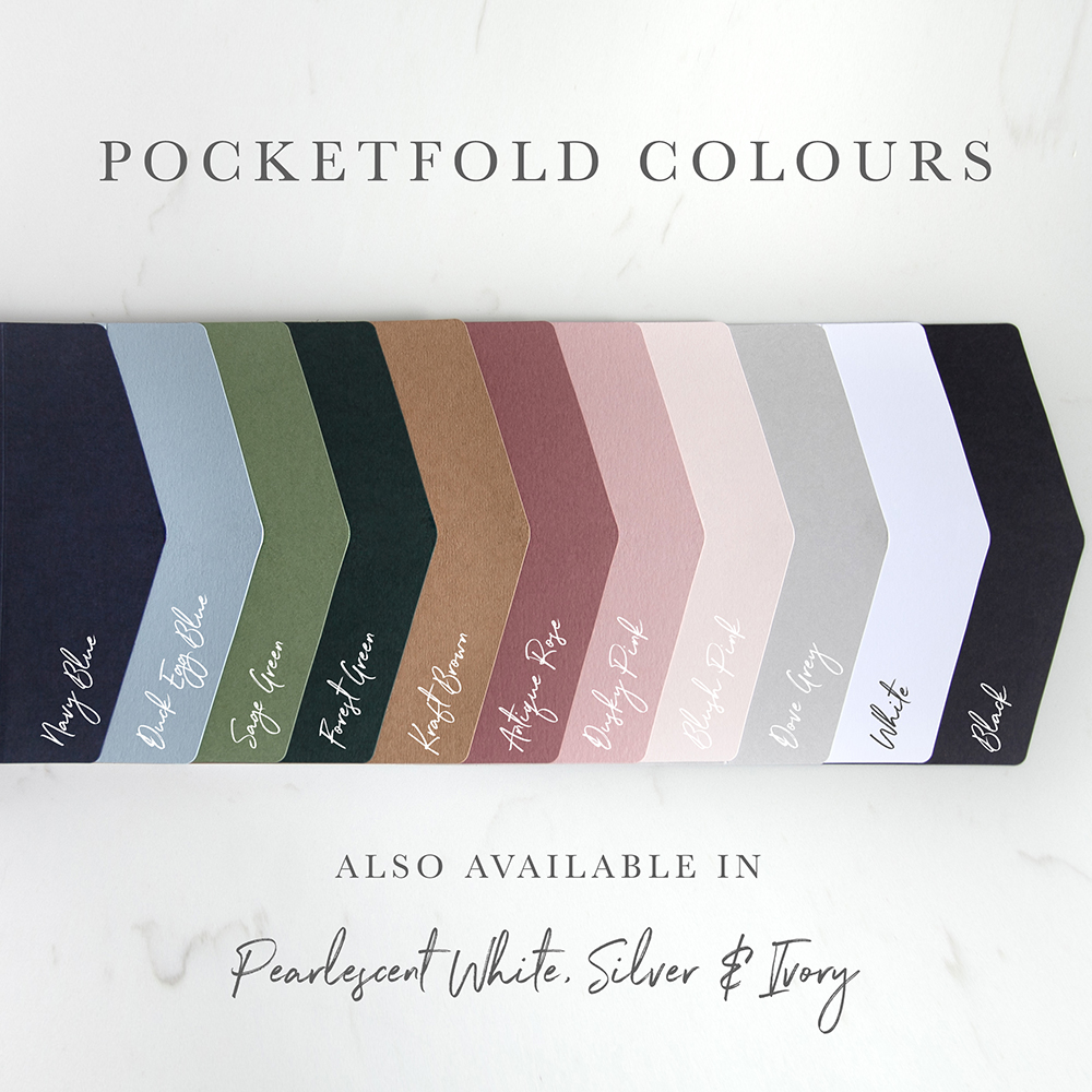 'Arabella' Foil Pocketfold Wedding Invitation