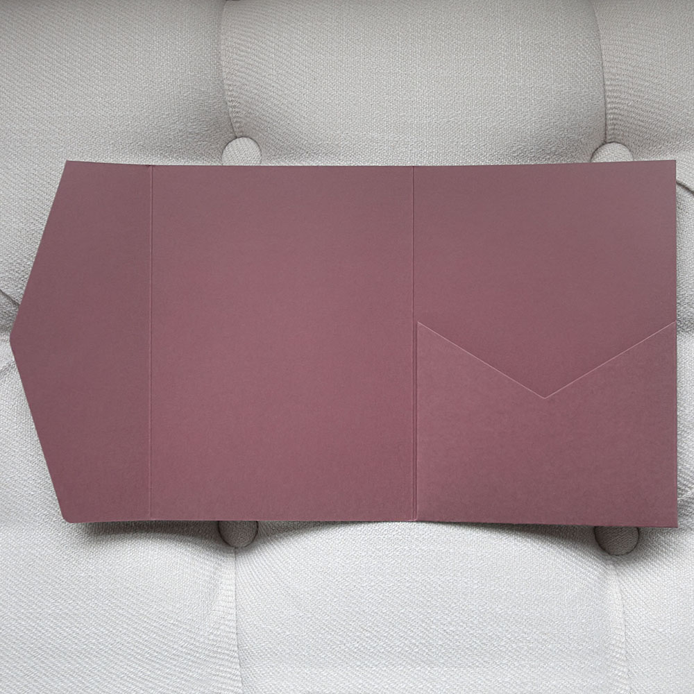 DIY 5x7" Antique Rose Pocketfold Envelopes
