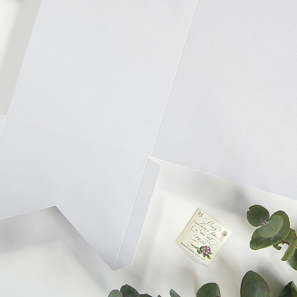 DIY 5x7" Dove Grey Pocketfold Envelopes