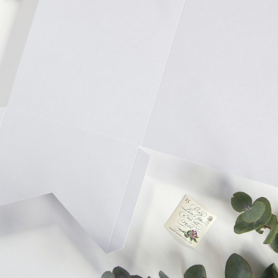 DIY 5x7" Dove Grey Pocketfold Envelopes