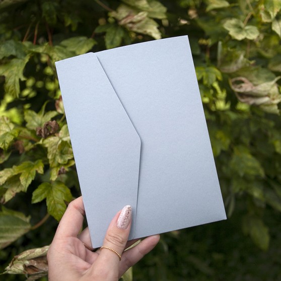 DIY 5x7" Duck Egg Blue Pocketfold Envelopes