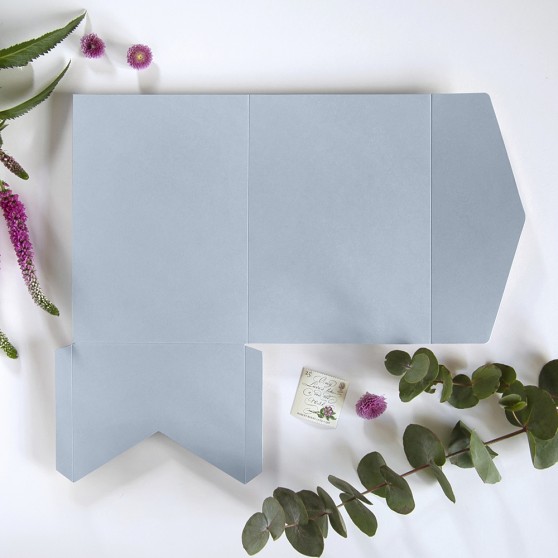 DIY 5x7" Duck Egg Blue Pocketfold Envelopes