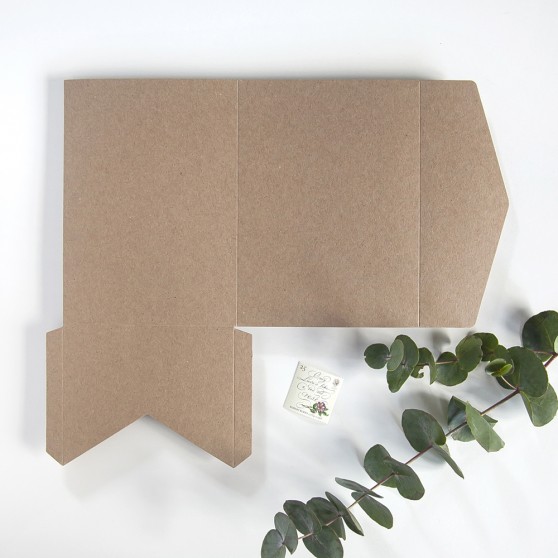 DIY 5x7" Kraft Brown Pocketfold Envelopes