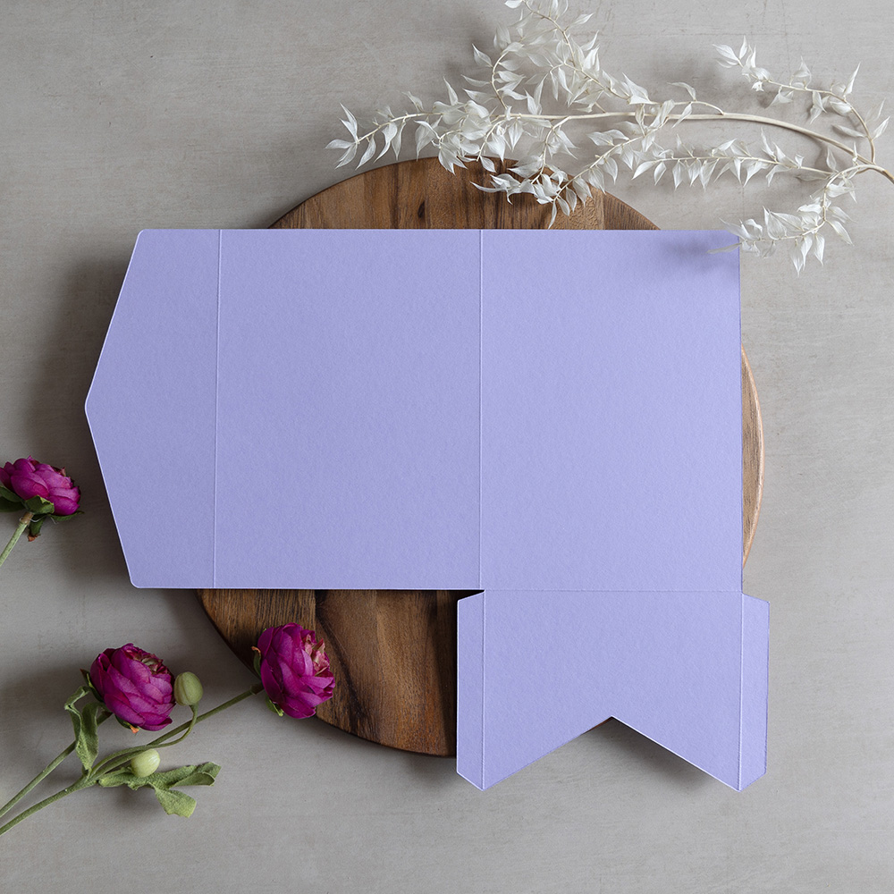 DIY 5x7" Lavender Pocketfold Envelopes